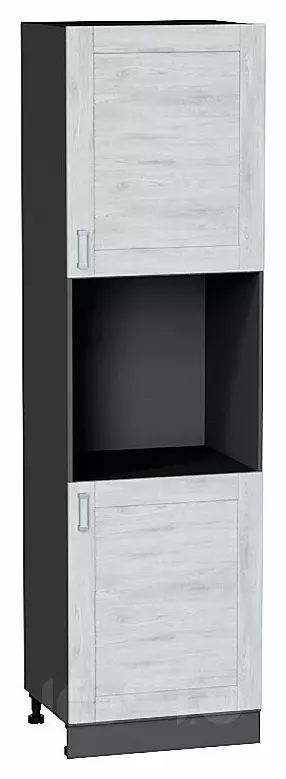 Шкаф пенал с 2-мя дверцами под технику Лофт Nordic Oak/Graphite 2132*600*576