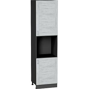 Шкаф пенал с 2-мя дверцами под технику Лофт Nordic Oak/Graphite 2336*600*576