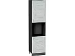 Шкаф пенал с 2-мя дверцами под технику Лофт Nordic Oak/Graphite 2336*600*576