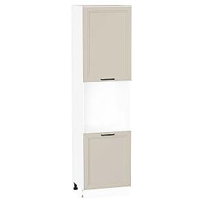 Шкаф пенал с 2-мя дверцами под технику Нео Cream Silk/Белый 2336*600*576