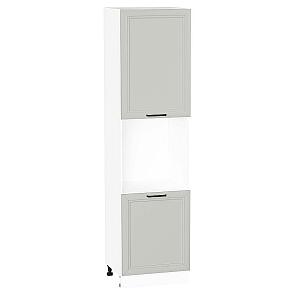 Шкаф пенал с 2-мя дверцами под технику Нео Grey Silk/Белый 2336*600*576