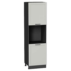 Шкаф пенал с 2-мя дверцами под технику Нео Grey Silk/Graphite 2132*600*576