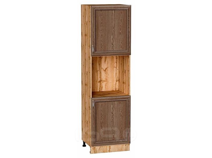Шкаф пенал с 2-мя дверцами под технику Шале Brown Dreamline Дуб Вотан 2132*600*576