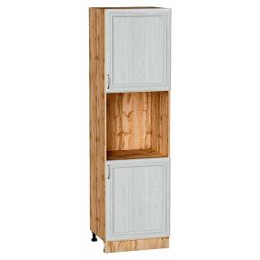 Шкаф пенал с 2-мя дверцами под технику Шале White Dreamline Дуб Вотан 2132*600*576