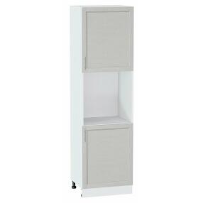 Шкаф пенал с 2-мя дверцами под технику Сканди Cappuccino Softwood Белый 2132*600*576