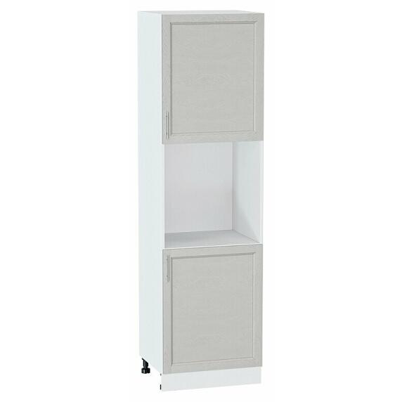 Шкаф пенал с 2-мя дверцами под технику Сканди Cappuccino Softwood Белый 2132*600*576