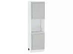 Шкаф пенал с 2-мя дверцами под технику Сканди Cappuccino Softwood Белый 2132*600*576