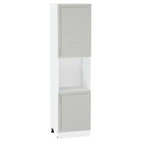 Шкаф пенал с 2-мя дверцами под технику Сканди Cappuccino Softwood Белый 2336*600*576
