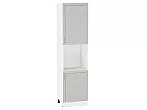 Шкаф пенал с 2-мя дверцами под технику Сканди Cappuccino Softwood Белый 2336*600*576