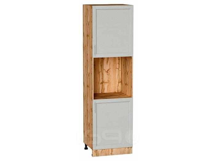 Шкаф пенал с 2-мя дверцами под технику Сканди Cappuccino Softwood Дуб Вотан 2132*600*576