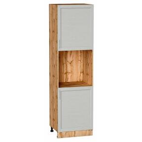 Шкаф пенал с 2-мя дверцами под технику Сканди Cappuccino Softwood Дуб Вотан 2132*600*576