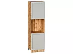 Шкаф пенал с 2-мя дверцами под технику Сканди Cappuccino Softwood Дуб Вотан 2132*600*576