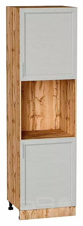 Шкаф пенал с 2-мя дверцами под технику Сканди Cappuccino Softwood Дуб Вотан 2132*600*576