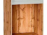 Шкаф пенал с 2-мя дверцами под технику Сканди Cappuccino Softwood Дуб Вотан 2336*600*576