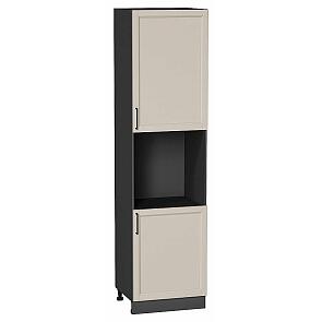 Шкаф пенал с 2-мя дверцами под технику Сканди Cream Silkwood/Graphite 2336*600*576