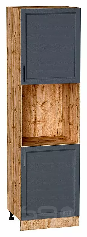 Шкаф пенал с 2-мя дверцами под технику Сканди Graphite Softwood Дуб Вотан 2132*600*576