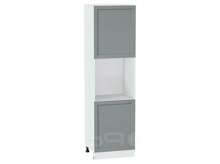 Шкаф пенал с 2-мя дверцами под технику Сканди Grey Softwood Белый 2132*600*576