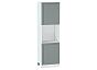 Шкаф пенал с 2-мя дверцами под технику Сканди Grey Softwood Белый 2132*600*576