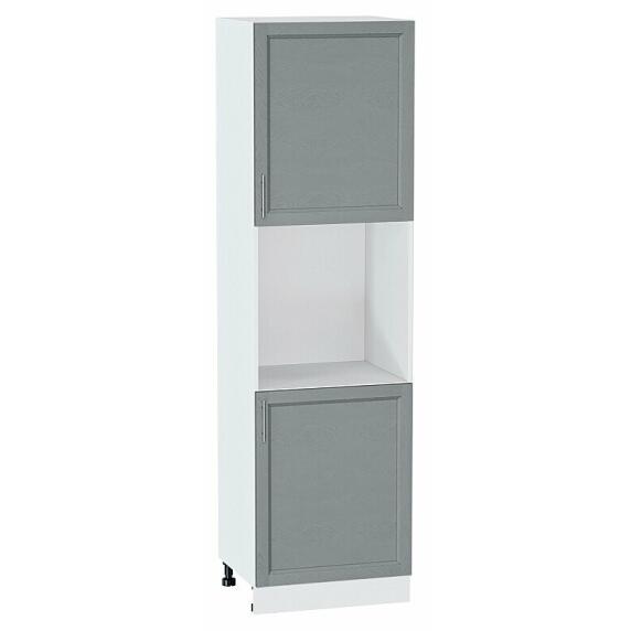 Шкаф пенал с 2-мя дверцами под технику Сканди Grey Softwood Белый 2132*600*576