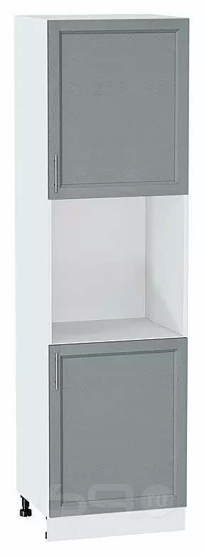 Шкаф пенал с 2-мя дверцами под технику Сканди Grey Softwood Белый 2132*600*576