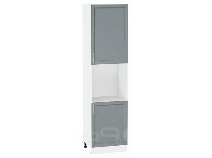 Шкаф пенал с 2-мя дверцами под технику Сканди Grey Softwood Белый 2336*600*576