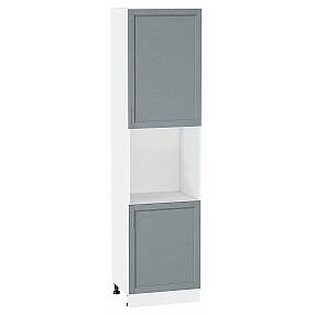 Шкаф пенал с 2-мя дверцами под технику Сканди Grey Softwood Белый 2336*600*576