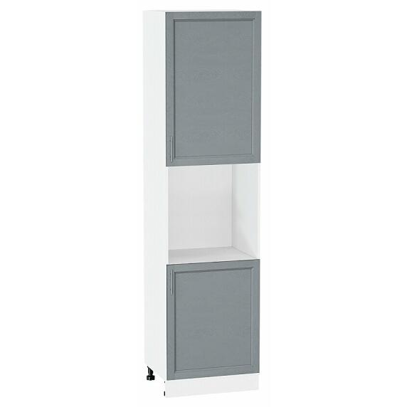 Шкаф пенал с 2-мя дверцами под технику Сканди Grey Softwood Белый 2336*600*576