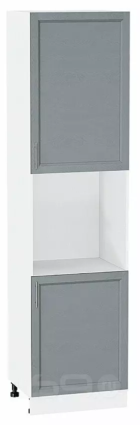 Шкаф пенал с 2-мя дверцами под технику Сканди Grey Softwood Белый 2336*600*576