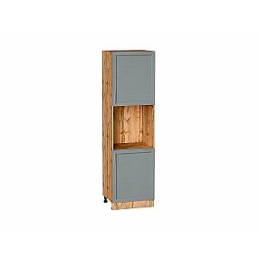 Шкаф пенал с 2-мя дверцами под технику Сканди Grey Softwood Дуб Вотан 2132*600*576