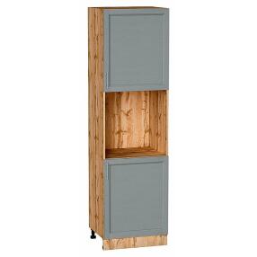 Шкаф пенал с 2-мя дверцами под технику Сканди Grey Softwood Дуб Вотан 2132*600*576