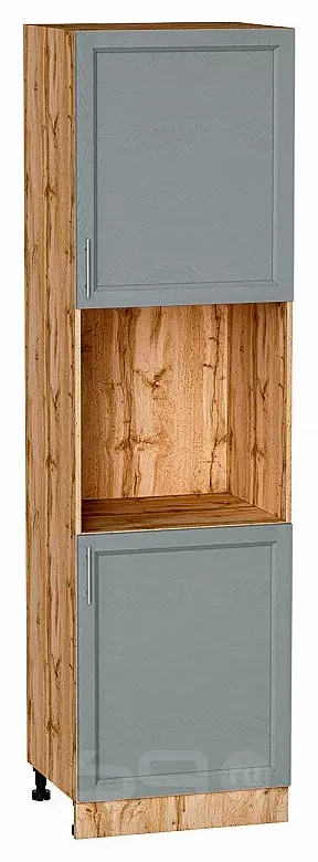 Шкаф пенал с 2-мя дверцами под технику Сканди Grey Softwood Дуб Вотан 2132*600*576