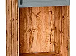 Шкаф пенал с 2-мя дверцами под технику Сканди Grey Softwood Дуб Вотан 2336*600*576