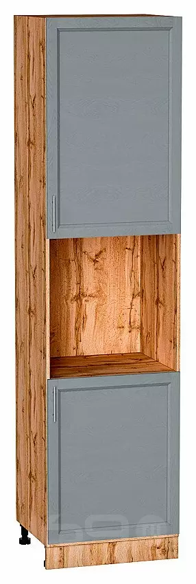 Шкаф пенал с 2-мя дверцами под технику Сканди Grey Softwood Дуб Вотан 2336*600*576