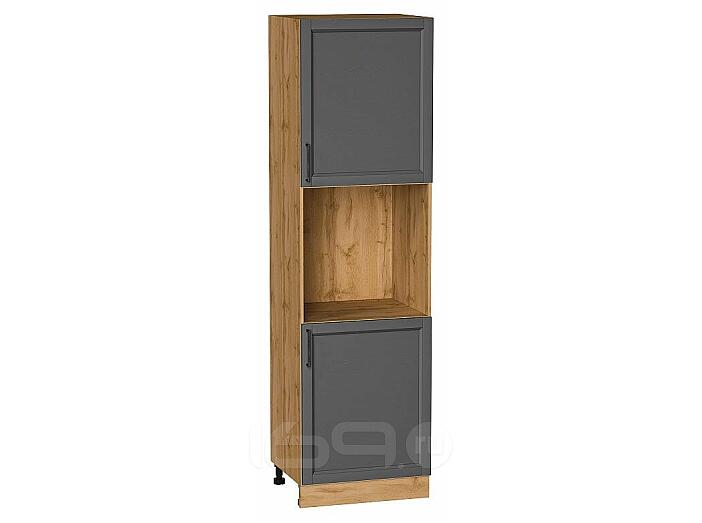 Шкаф пенал с 2-мя дверцами под технику Сканди Stormy Silkwood/Дуб Вотан 2132*600*576