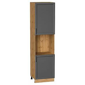 Шкаф пенал с 2-мя дверцами под технику Сканди Stormy Silkwood/Дуб Вотан 2336*600*576