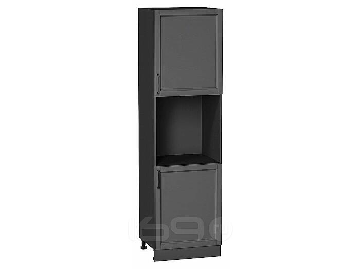 Шкаф пенал с 2-мя дверцами под технику Сканди Stormy Silkwood/Graphite 2132*600*576