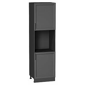 Шкаф пенал с 2-мя дверцами под технику Сканди Stormy Silkwood/Graphite 2132*600*576