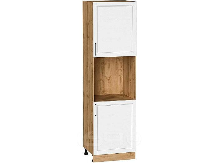 Шкаф пенал с 2-мя дверцами под технику Сканди White Silkwood/Дуб Вотан 2132*600*576