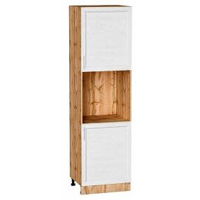 Шкаф пенал с 2-мя дверцами под технику Сканди White Softwood Дуб Вотан 2132*600*576