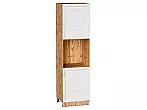 Шкаф пенал с 2-мя дверцами под технику Сканди White Softwood Дуб Вотан 2132*600*576