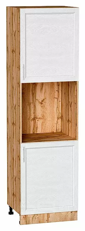 Шкаф пенал с 2-мя дверцами под технику Сканди White Softwood Дуб Вотан 2132*600*576