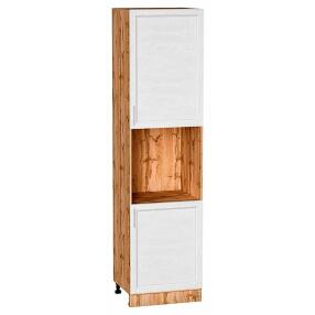 Шкаф пенал с 2-мя дверцами под технику Сканди White Softwood Дуб Вотан 2336*600*576