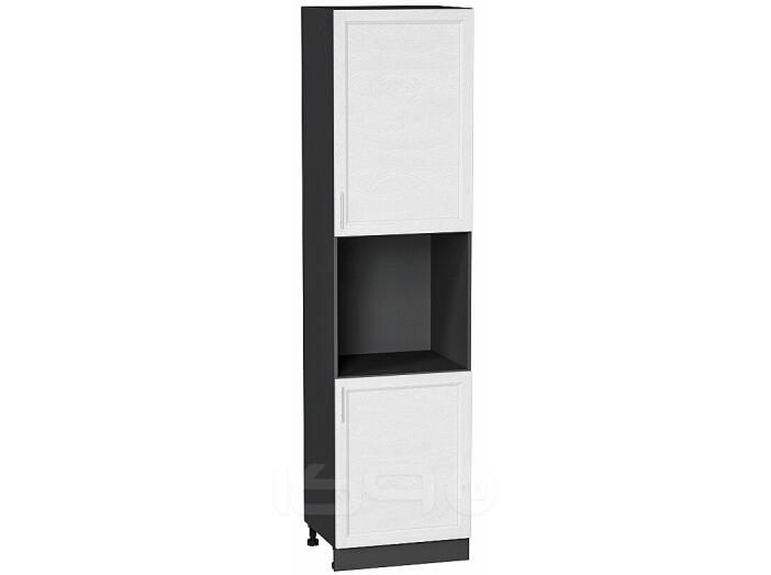 Шкаф пенал с 2-мя дверцами под технику Сканди White Softwood Graphite