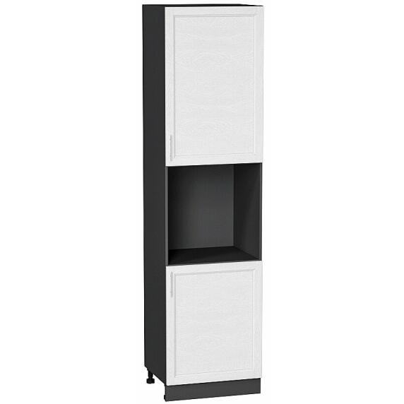 Шкаф пенал с 2-мя дверцами под технику Сканди White Softwood Graphite