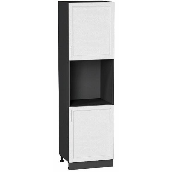 Шкаф пенал с 2-мя дверцами под технику Сканди White Softwood Graphite