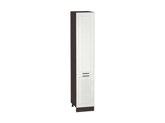 Шкаф пенал с 2-мя дверцами Прага ШП 400 (для верхних шкафов высотой 720) Белое дерево-Венге