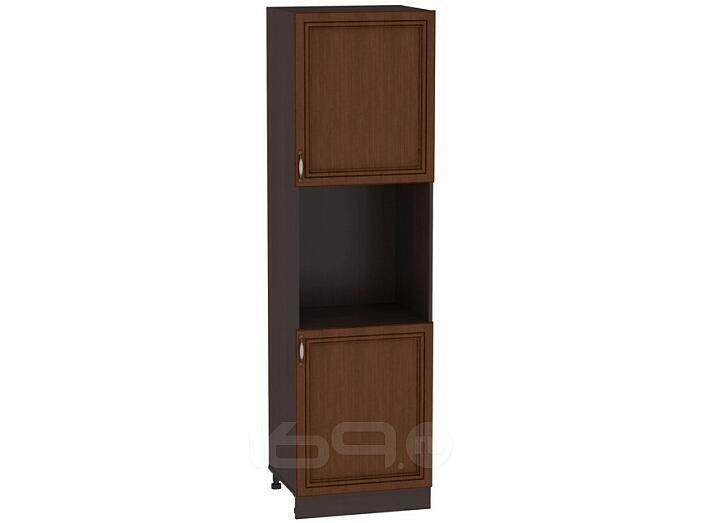 Шкаф пенал под бытовую технику с 2-мя дверцами Шале ШП 600 (для верхних шкафов высотой 720) Brown Oak-Венге
