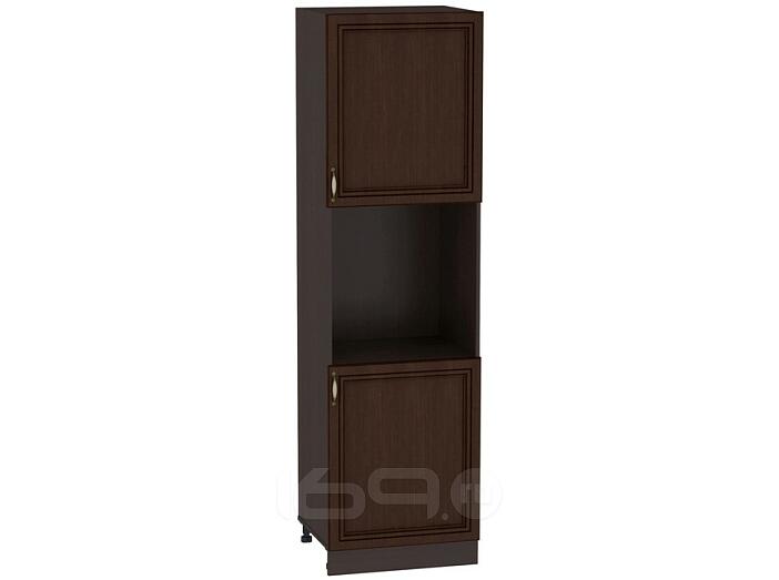 Шкаф пенал под бытовую технику с 2-мя дверцами Шале ШП 600 (для верхних шкафов высотой 720) Thermo Oak-Венге