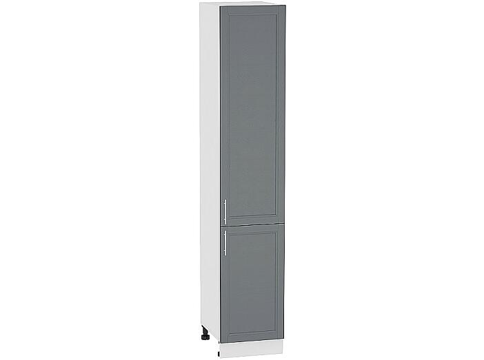 Шкаф пенал с 2-мя дверцами Сканди 400Н (для верхних шкафов высотой 920) Graphite Softwood-Белый