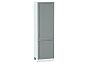 Шкаф пенал с 2-мя дверцами Сканди Grey Softwood Белый 2132*600*576